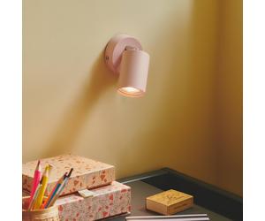 Nordlux Explore foco de pared con cable y enchufe, GU10, rosé