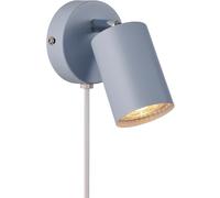 Nordlux Explore foco de pared con cable y enchufe, GU10, azul