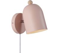Nordlux Aplique de pared Gaston con cable y enchufe, metal, rosé