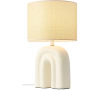 Nordlux Lámpara de mesa Haze, cerámica, pantalla textil, beige