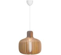 Nordlux Lámpara colgante Hazo, Ø 43 cm, color natural, madera