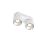 Nordlux Jarra de 2 focos para interiores/luz descendente de metal blanco, GU10, 2 x 10 W, fácil montaje, dormitorio, sala de estar, cocina, oficina, mesita de noche o estudio, IP20, clase 2 (doble