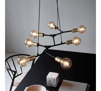 Nordlux Lámpara colgante Josefine en negro, de 7 luces