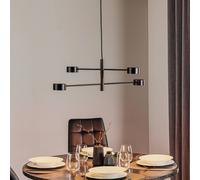 Nordlux Lámpara colgante LED Clyde, 4 luces, dos etapas True