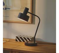 Nordlux Lámpara de mesa Matis, metal, pantalla regulable, negro