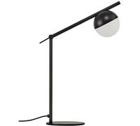 Nordlux Lámpara de mesa negro con tulipa de cristal opal blanco