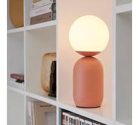 Nordlux Lámpara de mesa Notti de metal y vidrio terracotta
