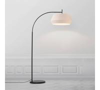 Nordlux Lámpara de pie Dicte, pantalla tejida a mano, beige