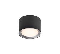 Nordlux Landon - Lámpara de techo para interior de baño con 3 pasos de atenuación de 3 pasos, metal negro, LED integrado, impermeable, IP44, clase 2 (doble aislamiento)