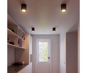 Nordlux LED downlight de techo Landon Smart, negro, altura 14 cm