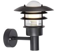 Nordlux Lønstrup, lámpara de pared, ø22 cm - negro