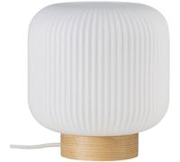 Nordlux Milford lámpara de sobremesa 1x40 W blanco-madera-ópalo 48915001