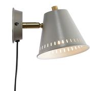Nordlux Pared Pino Gris Industria Máx. 15W GU10 Lámpara Orientable Interruptor