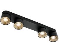 Nordlux Downlight Pitcher, GU10, 4 luces, metal, negro