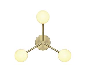 Nordlux Plafón Contina, color latón, Ø 48 cm, metal/vidrio