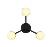 Nordlux Plafón Contina, negra, Ø 48 cm, metal/gas