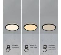 Nordlux Plafón LED Oja 29 IP54 3.000/4.000 K, negra