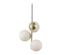 Nordlux Lilly, lámpara de suspensión, latón/vidrio opalino