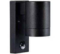 Nordlux Tin, lámpara de pared con detector de movimiento, negro