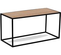 Nordlys Mesa baja estilo industrial en madera y aceto negro