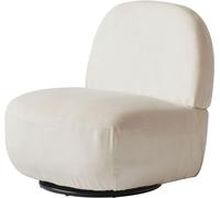 Nordlys Sillón giratorio escandinavo 1 plaza en terciopelo beige