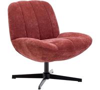 Nordlys Sillón giratorio escandinavo en tejido terracota y metal