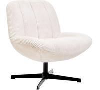 Nordlys Sillón giratorio escandinavo en terciopelo beige y metal