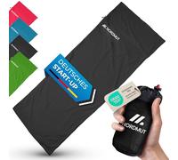 NORDMUT® Saco de Dormir Ultraligero para albergues, de Microfibra o algodón: Saco de Viaje Transpirable, de tamaño Compacto y Especialmente Suave, con Funda para Almohada (Gris/Algodón)