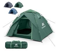 NORDMUT® Tienda Pop-Up 2-4 Personas - Montaje Rápido, Impermeable & Protección UV - Tienda de Camping con Excelente Circulación de Aire