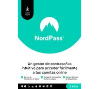 NordPass Premium, Unlimited Devices, 2-Year, Password Manager (PC/Mac/Mobile) Subscription Key SPAIN