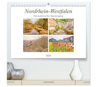 Nordrhein-Westfalen - Ein malerischer Spaziergang (hochwertiger Premium Wandkalender 2026 DIN A2 quer), Kunstdruck in Hochglanz: Entdecken sie die ... von Stadt und Land in Nordrhein-Westfalen