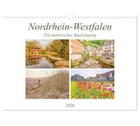 Nordrhein-Westfalen - Ein malerischer Spaziergang (Wandkalender 2026 DIN A3 quer), CALVENDO Monatskalender: Entdecken sie die Einzigartigkeit von Stadt und Land in Nordrhein-Westfalen
