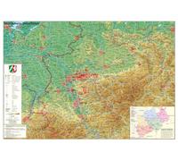 Nordrhein-Westfalen physisch 1:400 000: Papierposter