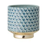 Nordring Maceta Goldy - Macetero Decorativo Redondo para Flores e Plantas para Interiores M (12,5 cm ø), Cielo-Azul, Cerámica