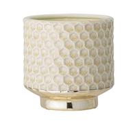 Nordring Maceta Goldy - Macetero Decorativo Redondo para Flores e Plantas para Interiores M (12,5 cm ø), Verde Claro, Cerámica