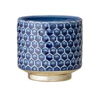 Nordring Maceta Goldy - Macetero Decorativo Redondo para Flores e Plantas para Interiores S (10 cm ø), Azul, Cerámica