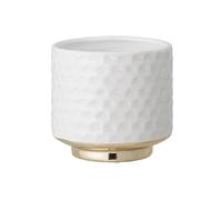 Nordring Maceta Goldy - Macetero Decorativo Redondo para Flores e Plantas para Interiores S (10 cm ø), Blanco, Cerámica