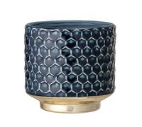 Nordring Maceta Goldy - Macetero Decorativo Redondo para Flores e Plantas para Interiores S (10 cm ø), Color-Gasolina, Cerámica