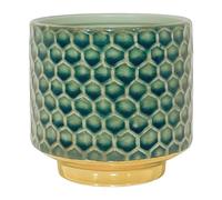 Nordring Maceta Goldy - Macetero Decorativo Redondo para Flores e Plantas para Interiores S (10 cm ø), Verde, Cerámica