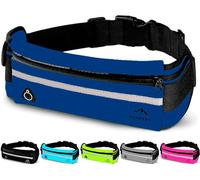 Nordrun Riñonera Running Ajustable e Impermeable Apta par Todos los Moviles | Riñonera Running Mujer y Hombre | Cinturon Running | Porta Movil Running | Riñonera Deportiva | Running Belt (Azul Marino)