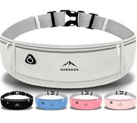 Nordrun Riñonera Running Ajustable e Impermeable Apta par Todos los Moviles | Riñonera Running Mujer y Hombre | Cinturon Running | Porta Movil Running | Riñonera Deportiva | Running Belt (Gris)