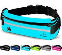 Nordrun Riñonera Running Ajustable e Impermeable Apta par Todos los Moviles | Riñonera Running Mujer y Hombre | Cinturon Running | Porta Movil Running | Riñonera Deportiva | Running Belt (Azul)