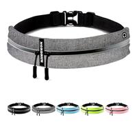 Nordrun Riñonera Running Ajustable e Impermeable para Todos los Móviles | Cinturón Deportivo para Mujer y Hombre | Porta Móvil | Belt (Gris)