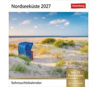 Nordseeküste Sehnsuchtskalender 2027 - Wochenkalender mit 53 Postkarten: Reise-Kalender mit 53 hochwertigen Postkarten der schönsten Reiseziele an der Nordsee. Postkartenkalender 2027