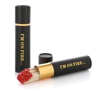 Nordstern XXL cerillas extra largas, paquete de 150 - Cerillas para chimenea con elegante estuche de diseño - Cerillas de seguridad de 20 cm