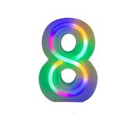 Nordstylee Letras con luces LED iluminadas, letras de neón para pared, fiesta de cumpleaños, Navidad, decoración de boda, números coloridas (8)