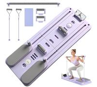 Nordswal Tabla de pilates con temporizador inteligente y bandas de resistencia, máquina reformadora plegable, tabla de pilates reformadora para núcleo, abdominales, entrenamiento de la parte superior