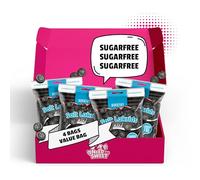 Nordthy Regaliz Salado Sin Azúcar 4 x 75g (300g) - Originales Dulces Daneses sin Azúcar - Low Calorie/Regaliz Salado Bajo en Calorías - Snack Saludable & Dulces para Diabéticos Sugar Fre