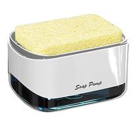 Nordun Juego de dispensador de jabón líquido, Dispensador de Bomba de jabón y Soporte de Esponja para dispensador de jabón de Cocina Dispensadors de Lavabo sobre encimera,dispensador de detergente