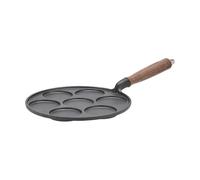 Nordwik Sartén para panqueques de hierro fundido con mango de madera Nordwik 25.5 cm